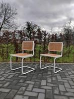 Vintage set B32 Cesca stoelen - Marcel Breuer (1980'), Huis en Inrichting, Stoelen, Ophalen of Verzenden, Zo goed als nieuw, Wit