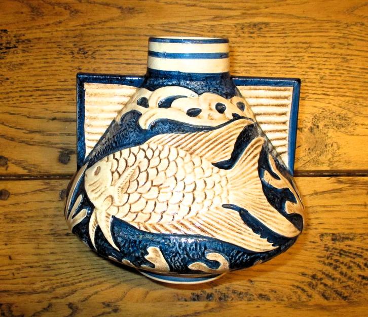 art deco vaas  vissen, Antiek en Kunst, Antiek | Vazen, Ophalen of Verzenden