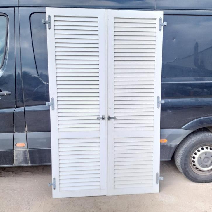 sierluiken met vaste lamellen, Doe-het-zelf en Bouw, Raamkozijnen en Schuifdeuren, Gebruikt, Overige typen, Kunststof, Ophalen