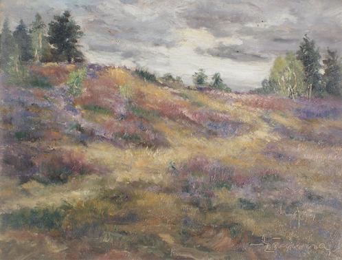 Albert Zamarra (1898-1976): Landschap Bolderberg (42 x 36cm), Antiek en Kunst, Kunst | Schilderijen | Klassiek, Ophalen of Verzenden