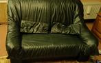 A donner salon similicuir vert bon état., Ophalen, Gebruikt