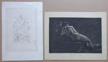 FELICIEN ROPS / LOT 2 STUKS / ETS + HELIO / 20x26cm beschikbaar voor biedingen