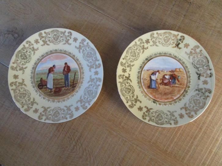 4 sierborden Angelus, Antiek en Kunst, Antiek | Keramiek en Aardewerk, Ophalen of Verzenden