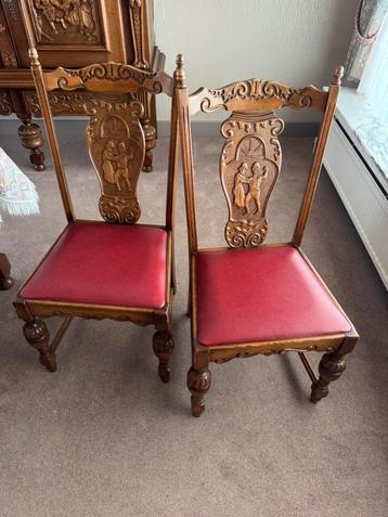 Set van 6 antieke houten stoelen beschikbaar voor biedingen