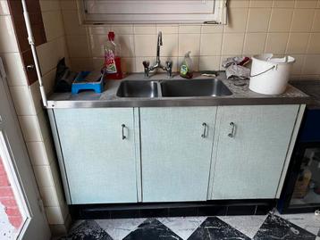 Meuble Formica + Évier 2 bacs en Inox beschikbaar voor biedingen