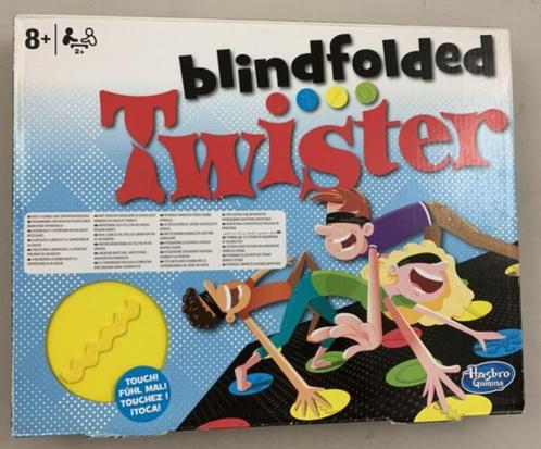 Blindfolded Twister Spel Gezelschapsspel Compleet Hasbro 8+, Hobby en Vrije tijd, Gezelschapsspellen | Bordspellen, Gebruikt, Ophalen of Verzenden