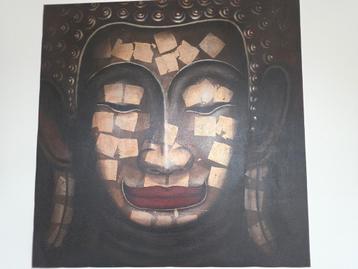 Prachtig canvas schilderij Boeddha 100 x 100 cm beschikbaar voor biedingen