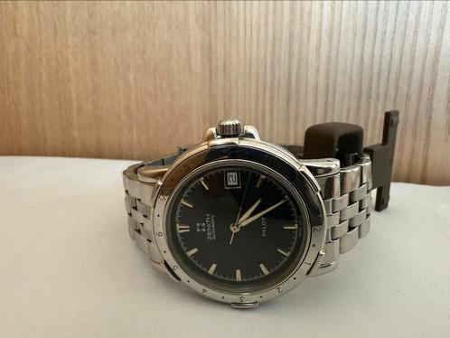 Zenith Pilot Automatic, Handtassen en Accessoires, Horloges | Heren, Zo goed als nieuw, Polshorloge, TAG Heuer, Staal, Staal, Ophalen