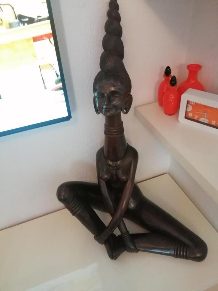 Mooi groot houten beeld, Antiquités & Art, Art | Sculptures & Bois, Enlèvement