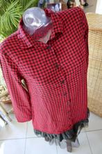 rood/zwarte vintage dressing overhemd, Vintage Dressing, Maat 42/44 (L), Ophalen of Verzenden, Gedragen