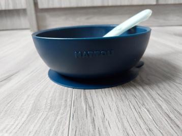 Nattou silicone kinderservies 2-delige anti-slip maaltijdset beschikbaar voor biedingen