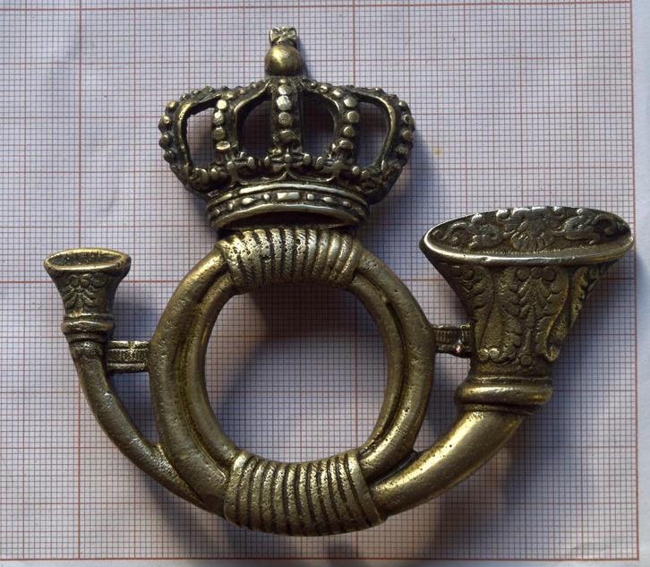 Belgische burgerwacht, jager te paard, plaat, Verzamelen, Militaria | Algemeen, Landmacht, Embleem of Badge, Ophalen of Verzenden