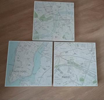 Set van 3 wanddecoratie te koop beschikbaar voor biedingen