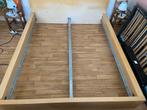 IKEA bed malm 1m60. Zonder lattenbodem en zonder matras., Ophalen, Gebruikt, Bruin, Tweepersoons