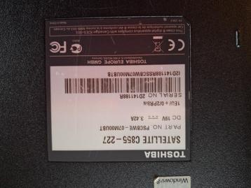 toshiba satellite c855-227, Ophalen, 15 inch, Azerty, 4 GB