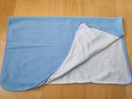 blauw babydeken 78x62 cm van fleece /T-shirtstof, Couverture, 70 à 85 cm, Utilisé, Enlèvement ou Envoi