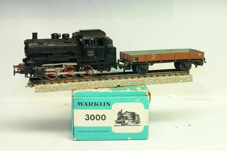 MARKLIN VAPEUR 3000 BR89 DB + WAGON MARCHANDISE, Hobby & Loisirs créatifs, Trains miniatures | HO, Utilisé, Locomotive, Märklin