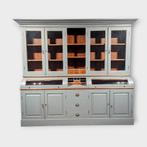 Grutterskast teakhout grijsblauw – Landelijke buffetkast, Huis en Inrichting, Kasten | Buffetkasten, 200 cm of meer, Teakhout