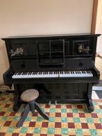 Muurpiano zwart L: 1,48m B: 0,66m H: 1,30 m, Muziek en Instrumenten, Piano's, Gebruikt, Piano, Zwart, Ophalen