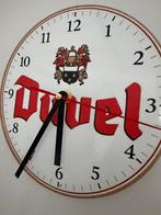 Wandklok Duvel - Quartz - retro vintage mancave, Ophalen of Verzenden, Zo goed als nieuw, Analoog, Wandklok