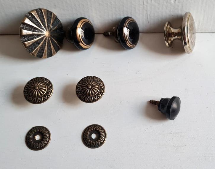 Lotje oude kast knoppen, Antiek en Kunst, Antiek | Brons en Koper, Koper, Ophalen of Verzenden