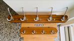 Set 2 vintage kapstokken L63 en 38cm, 1 haakje kapot, Ophalen of Verzenden