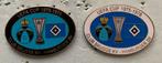 PIN Club Brugge FC BRUGES Hamburg SV 3e 't stuk, Ophalen of Verzenden, Zo goed als nieuw, Sport, Speldje of Pin