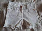 Witte jeansshort meisjes maat 110, Kinderen en Baby's, Kinderkleding | Maat 110, Ophalen of Verzenden, Zo goed als nieuw, Meisje