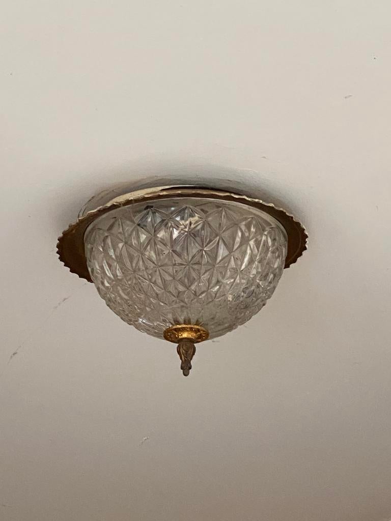 Plafonnier vintage, Maison & Meubles, Lampes | Plafonniers, Enlèvement, Utilisé, Verre