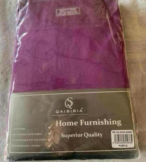 QAISIRIA qaisiria dubbel volant valance paars 135x190 2pers, Huis en Inrichting, Slaapkamer | Beddengoed, Nieuw, Tweepersoons