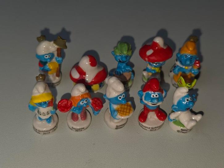 Série complète 10 Fèves Schtroumpf, Collections, Schtroumpfs, Neuf, Poupée, Figurine ou Peluche, Différents Schtroumpfs, Envoi