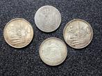 Belgische set van 4 zilveren munten, Postzegels en Munten, Munten | België, Zilver, Ophalen of Verzenden, Zilver