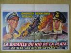 La Bataille du Rio de la Plata - affiche film originale 1956, Collections, Posters & Affiches, Cinéma et TV, Utilisé, Enlèvement ou Envoi