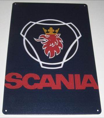 SCANIA TRUCK : Metalen Bord Logo - SCANIA TRUCK beschikbaar voor biedingen