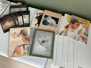lot oud briefpapier + enveloppen  beschikbaar voor biedingen