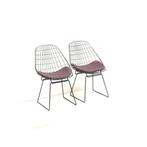 2 chaises vintage en fil de fer Cees Braakman Pastoe '60, Envoi