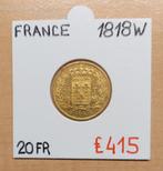 20 FR    1818 W    FRANKRIJK     GOUD     € 415, Goud, Frankrijk, Ophalen of Verzenden, Losse munt