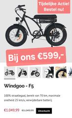 Fatbike Windgoo F5 F18 Ouxi v8 c80 mini h9 v20 pro max, Fietsen en Brommers, Ophalen of Verzenden, Nieuw