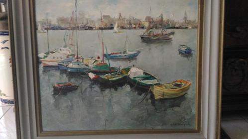 Bateaux à l'huile et à la toile | G Oorlinck, Antiquités & Art, Art | Peinture | Moderne, Enlèvement