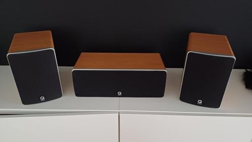 Q-acoustic front surround set in goede werkende staat ., Audio, Tv en Foto, Luidsprekerboxen, Zo goed als nieuw, Surroundset zonder subwoofer