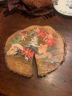 Houten onderzetter, Ophalen of Verzenden, Zo goed als nieuw