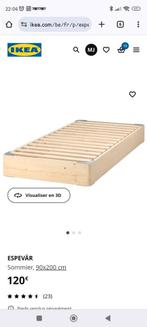 Sommier tapissier Ikea espevar avec housse, Gebruikt, Ophalen, Bedbodem