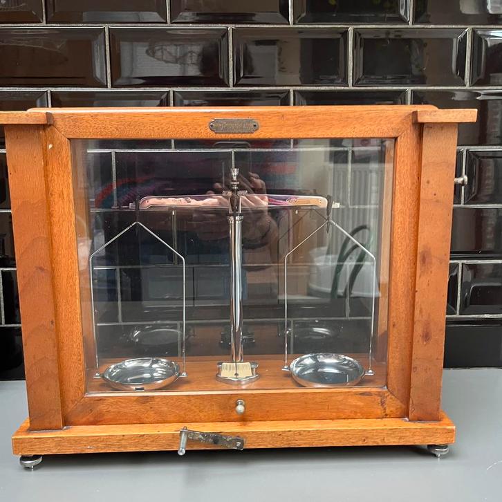 Vintage apothekersweegschaal, Antiek en Kunst, Curiosa en Brocante, Ophalen of Verzenden