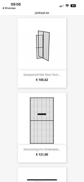Partij zwarte volière panelen beschikbaar voor biedingen