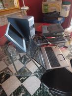 Design glazen tafel italiaans La Palma, stoelen apart., Huis en Inrichting, Ophalen, Rond