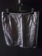 Jupe en similicuir de couleur métallisée, Gris, Cassis, Comme neuf, Enlèvement