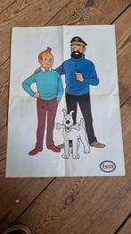 Affiche ancienne Esso Tintin Hergé Haddock, Collections, Comme neuf, Enlèvement ou Envoi