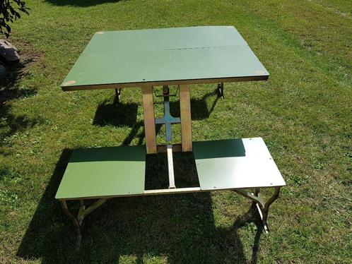 Table modulable (+sièges) pour terrasse, jardin, camping, .., Maison & Meubles, Tables | Tables d'appoint, Utilisé, Rectangulaire