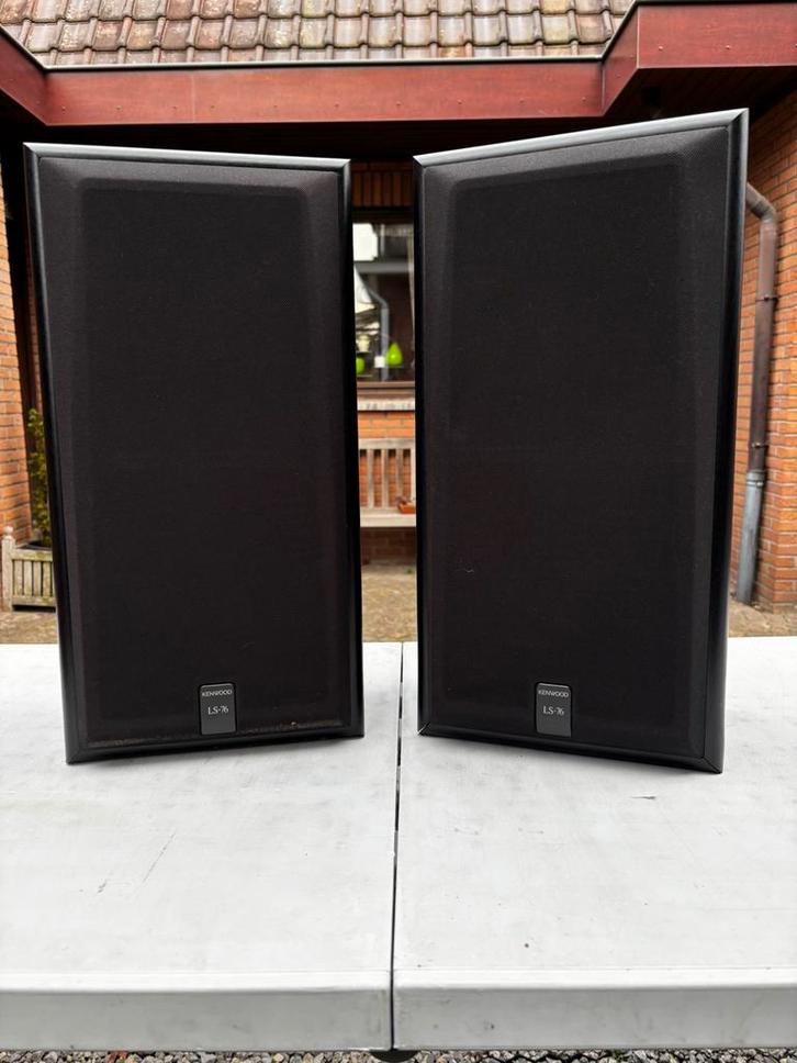 2 Kenwood LS-76 speakers, Audio, Tv en Foto, Luidsprekerboxen, Zo goed als nieuw, Front, Rear of Stereo speakers, 60 tot 120 watt