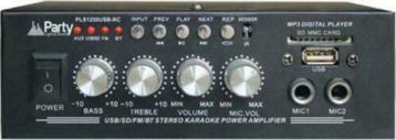 PARTY PLS1250USB-RC Karaoke versterker 2 x 25 Watt beschikbaar voor biedingen